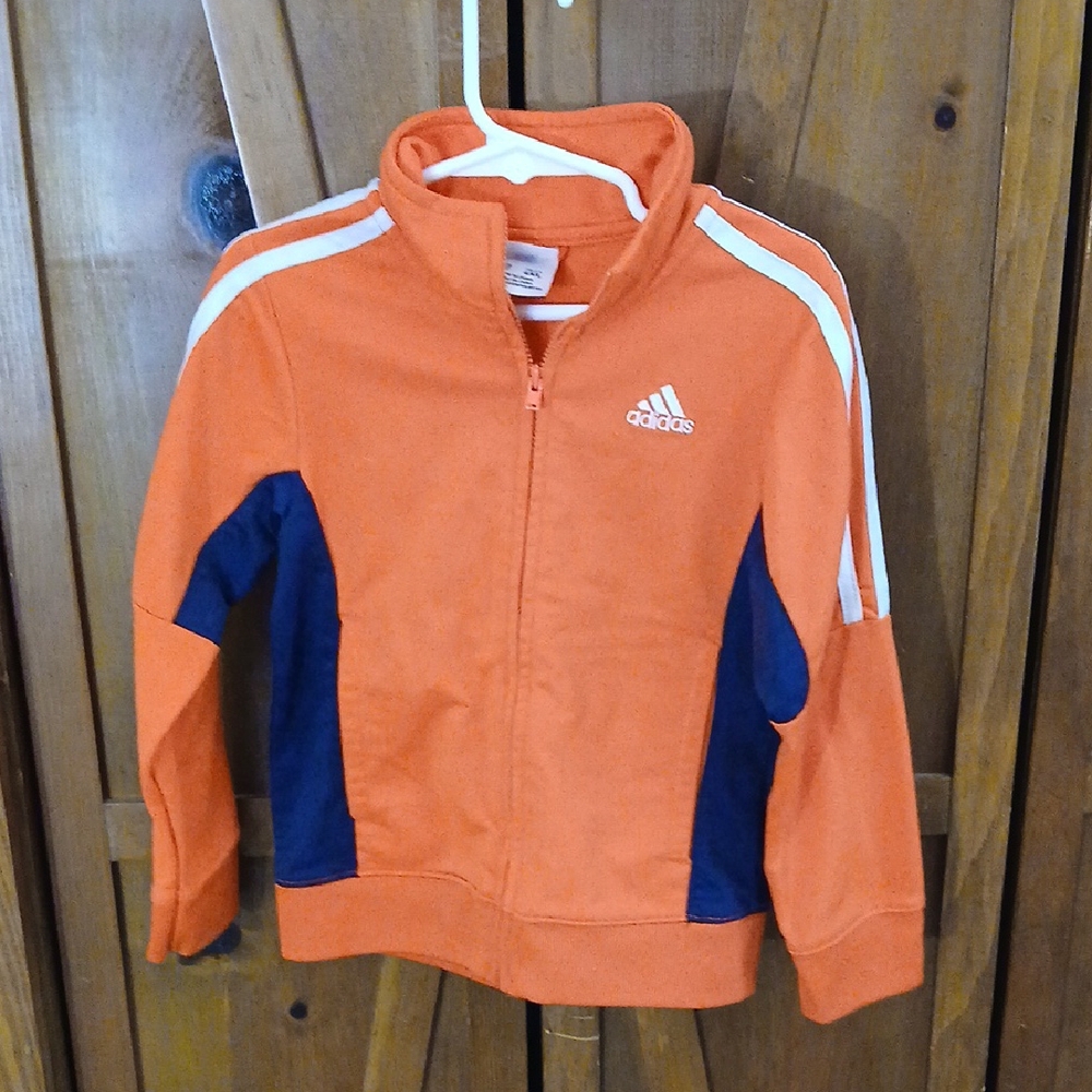 adidas Orange and Navy Kids Sweatshirt